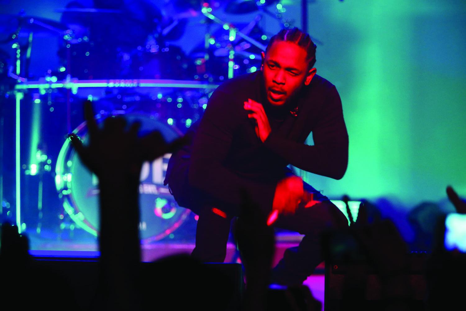 Kendrick Lamar performs at Coachella. 