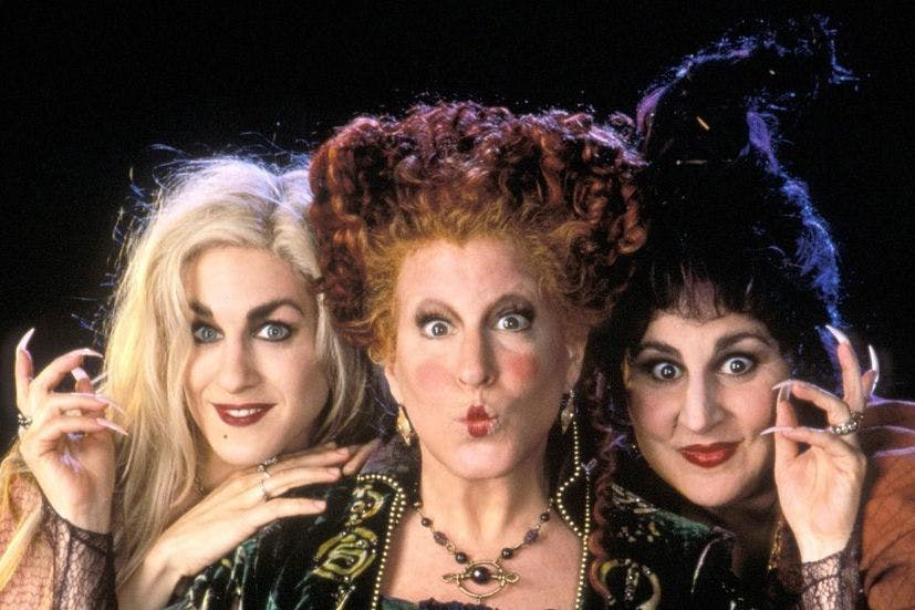 The Sanderson sisters, played by Sarah Jessica Parker, Bette Midler and Kathy Najimy, prepare to cast a spell in the poster for Hocus Pocus. Photo courtesy of www.bing.com