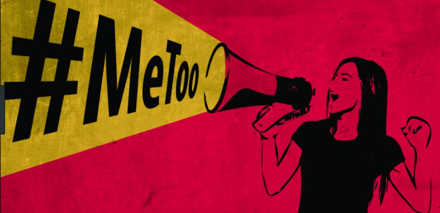 Woman shouts out the #MeToo movement. Image courtesy of Medium.com