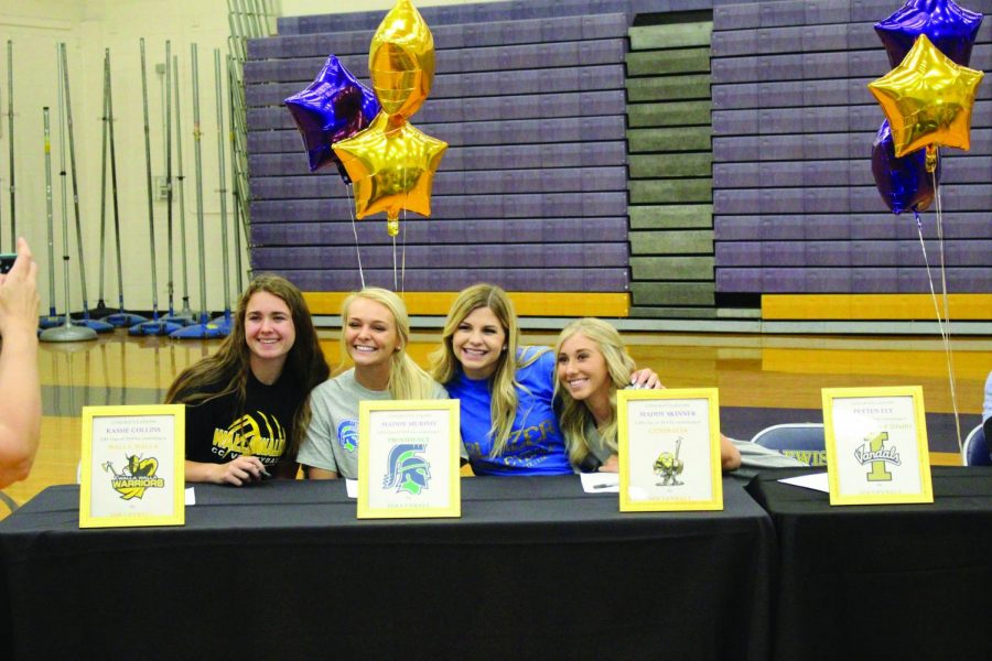 From left to right: Kassie Collins, Maddy Murphy, Maddy Skinner and Peyten Ely. 