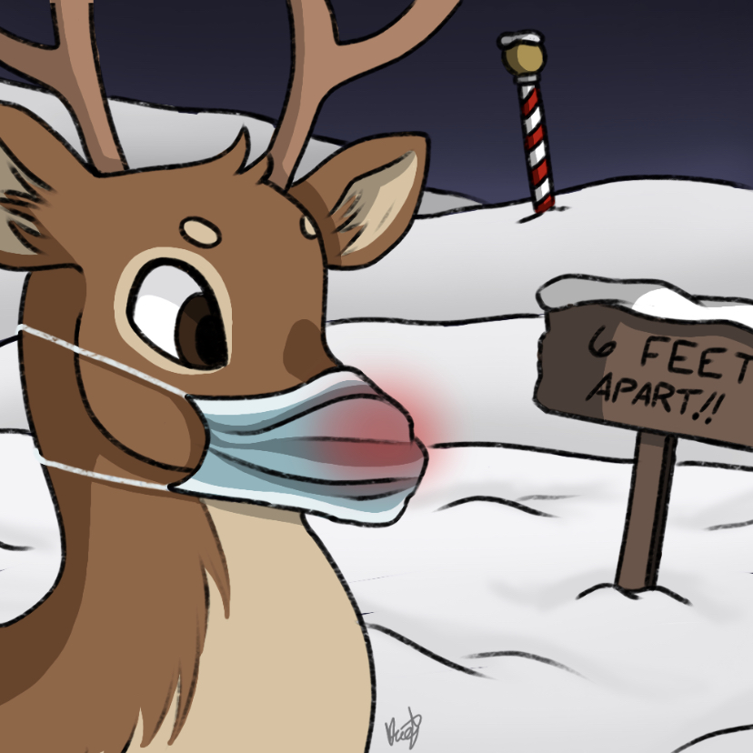 Reindeer Practice Social Distancing in Light of Terrible Regulation by North Pole