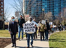Protesters in Ohio stand to stop Asian hate. Photo courtesy of wikipedia.org.