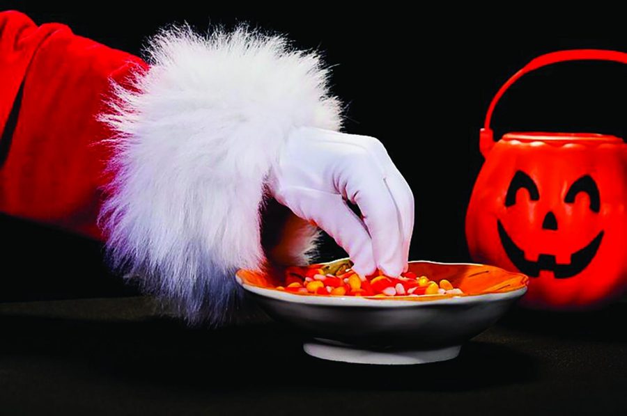 Santa treats himself to some candy corn. Image courtesy of retaildoc.com 