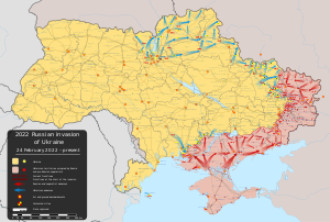 Russias invasion on Ukraine. Courtesy of wikipedia.org.