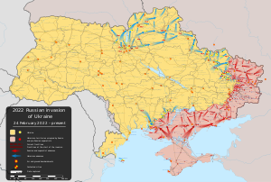 Russia's invasion on Ukraine. Courtesy of wikipedia.org.