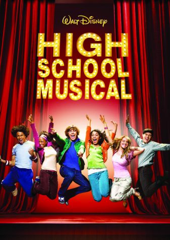 High School Musical characters pose for the cover of the 2006 Disney original movie.