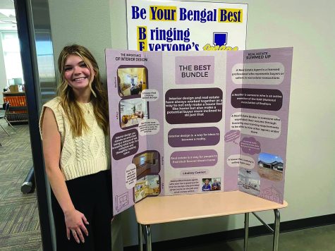 Sophie Bell presents her senior project. Photo courtesy of Lewiston School District Facebook