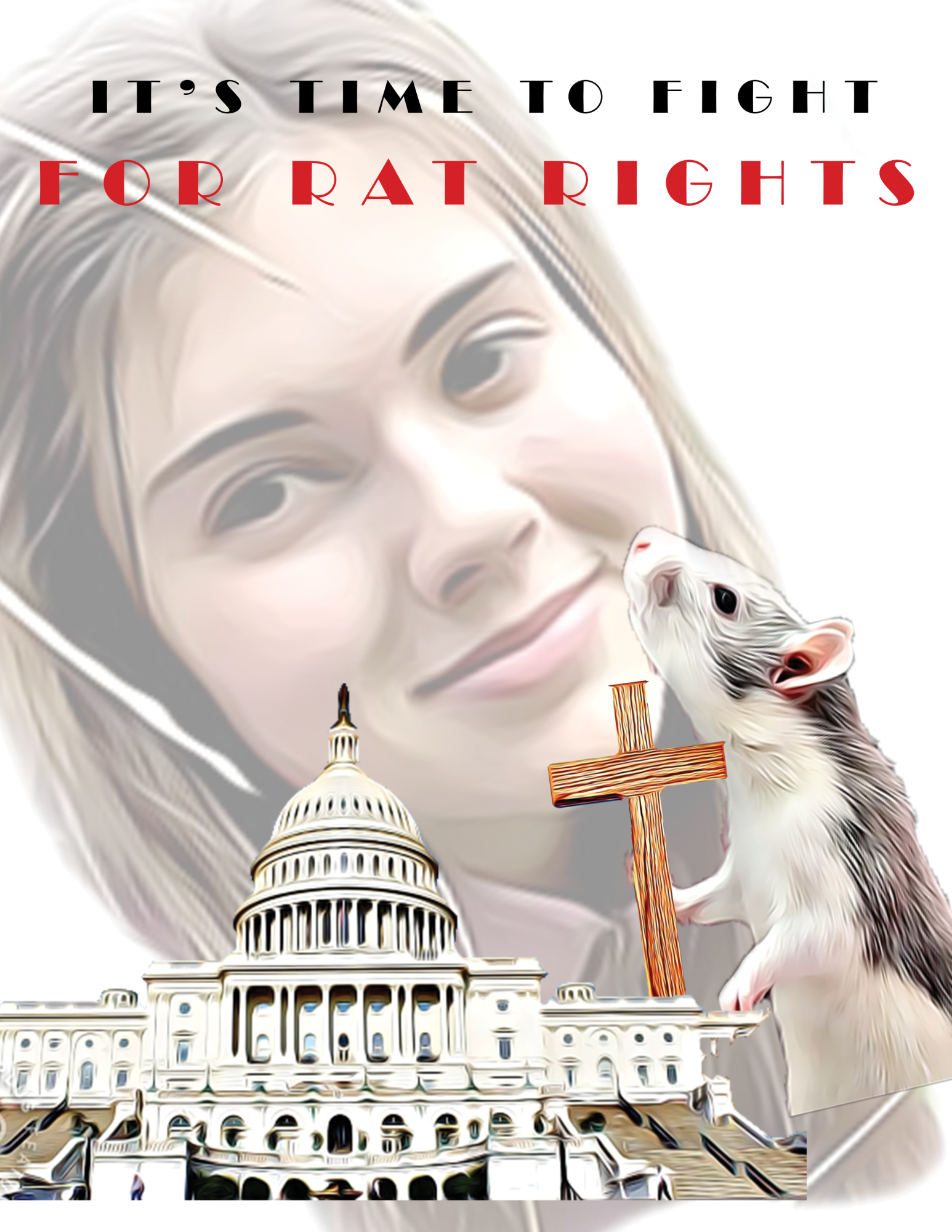 Rat cult propaganda poster. Image by Karah Schmidt.