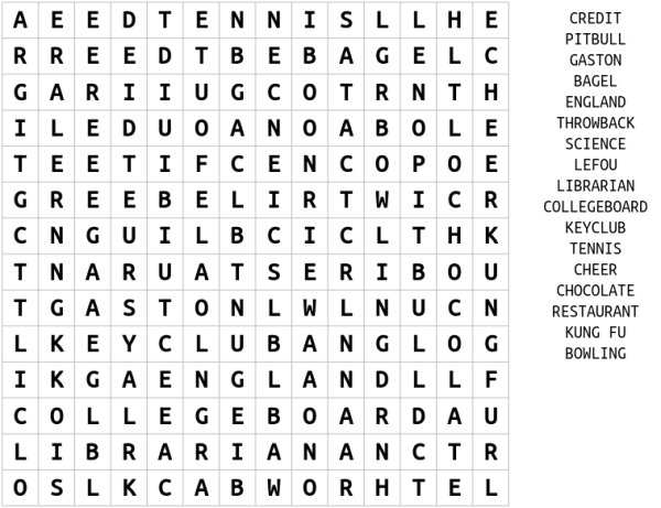 Bengal Purr Wordsearch
