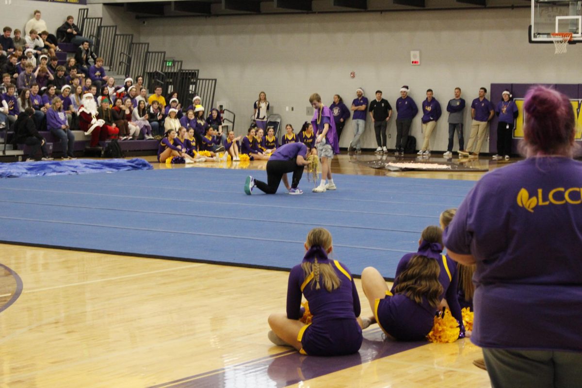 Second place kneeled before first place in Rock, Paper, Scissors challenge as Ben takes the victory. 12/13/2024