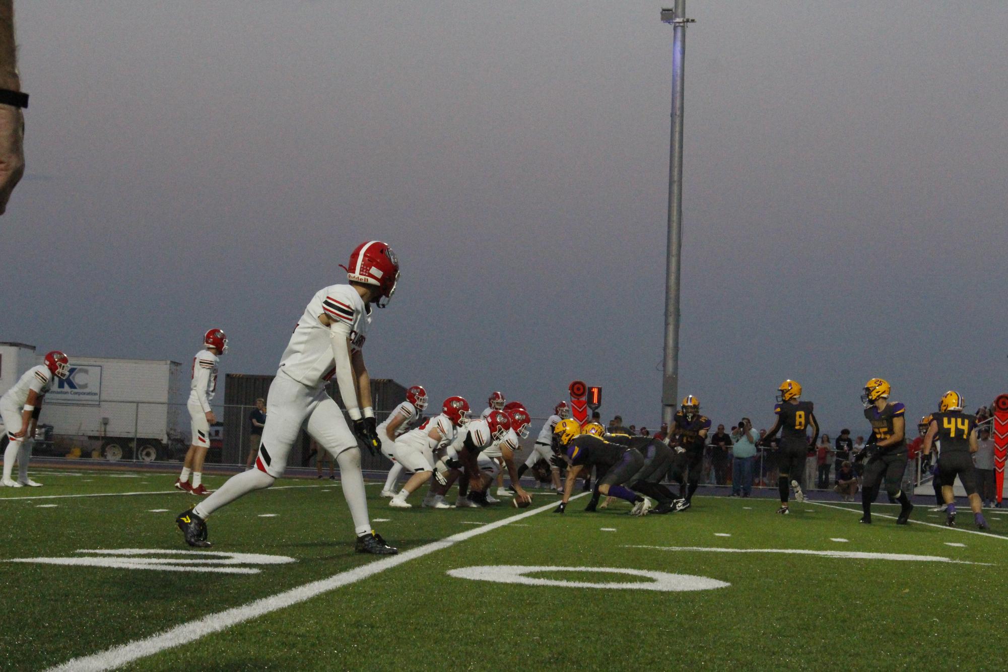 CHS lines up against the LHS Defense