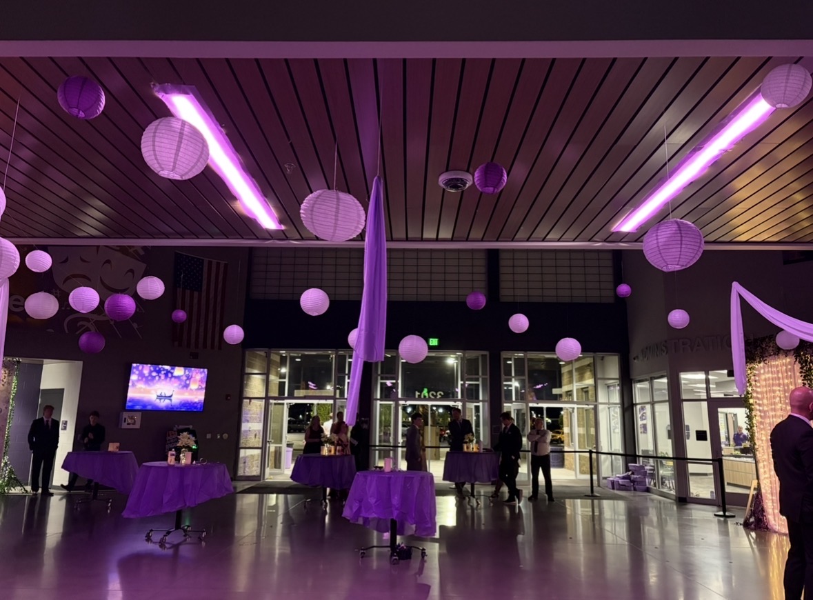 ASB decorated the LHS Commons area for the prom’s “Tangled” theme. Photo by Taryn Fowler.
